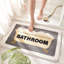 Ganzjährig weicher, rutschfester Badezimmer-Teppich mit Regenbogen-Print, Türöffnung, wasserabsorbierend, Badematte, Heimdekoration, Bodenteppich, Duschraummatten
