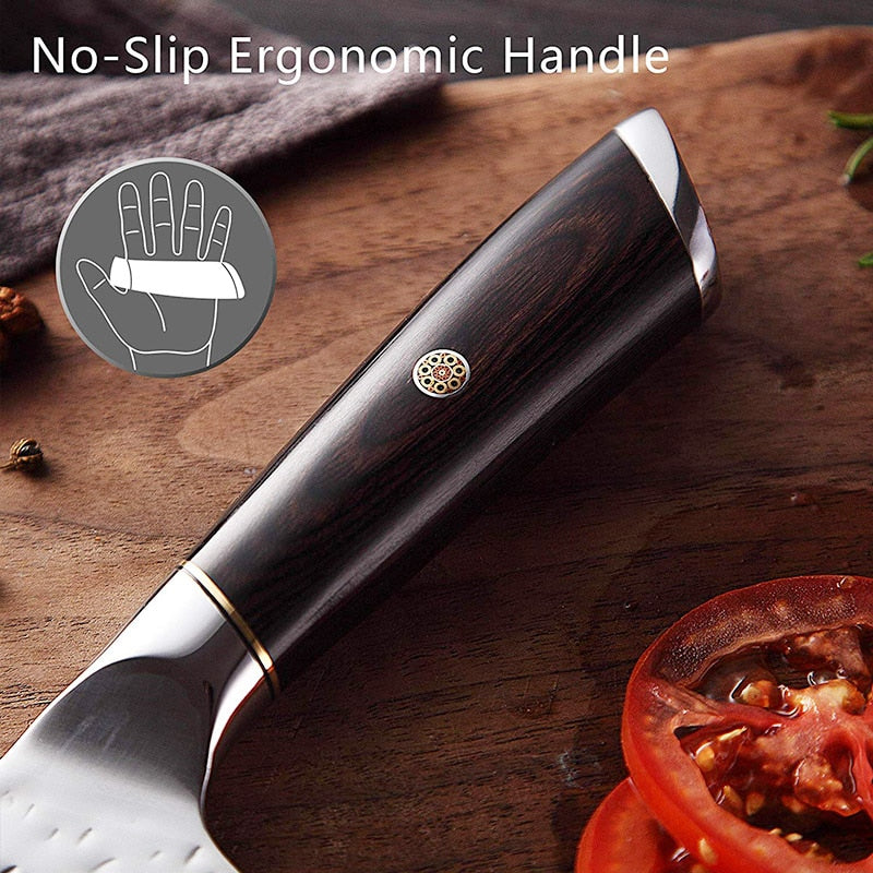 MYVIT 5CR15 Chef Knife 7 inch Chinese Kitchen Knives Meat Vegetables Slicing Knife Super Sharp Blade Stainless Steel Cleaver