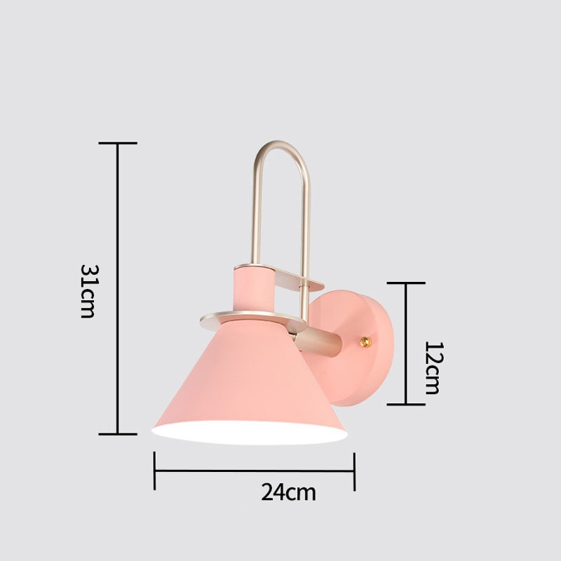 Lámpara de pared con forma de trombón LED de simplicidad nórdica para cocina, comedor, dormitorio, vestíbulo, estudio, mesita de noche, pasillo, lámpara de pared de habitación para niños