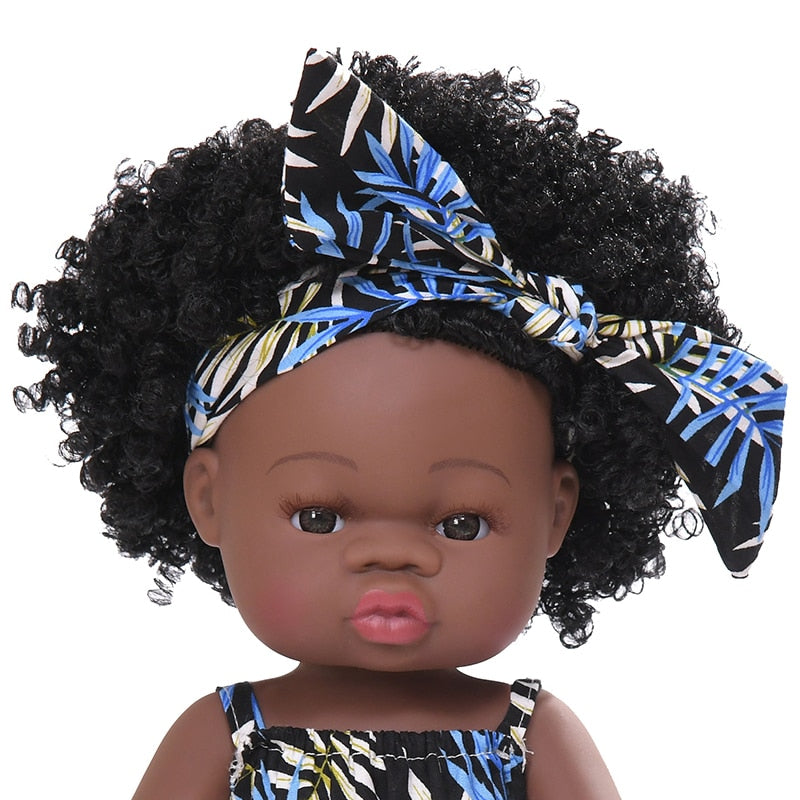 JINGXIN Summer Reborn Baby Doll African Black Girl Lifelike Dolls Baby Toys For Children Girls Boys Babies Body Play Vinyl Dolls