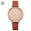 Shengke Women Watches Luxury Brand Wristwatch Leather Women Watch Fashion Ladies Geneva Quartz Clock Relogio Feminino New SK