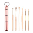 Brainbow 6pcs/set Ear Wax Pickers Stainless Steel Earpick Wax Remover Curette Ear Pick Cleaner Ear Spoon Care Ear Cleaning Tools