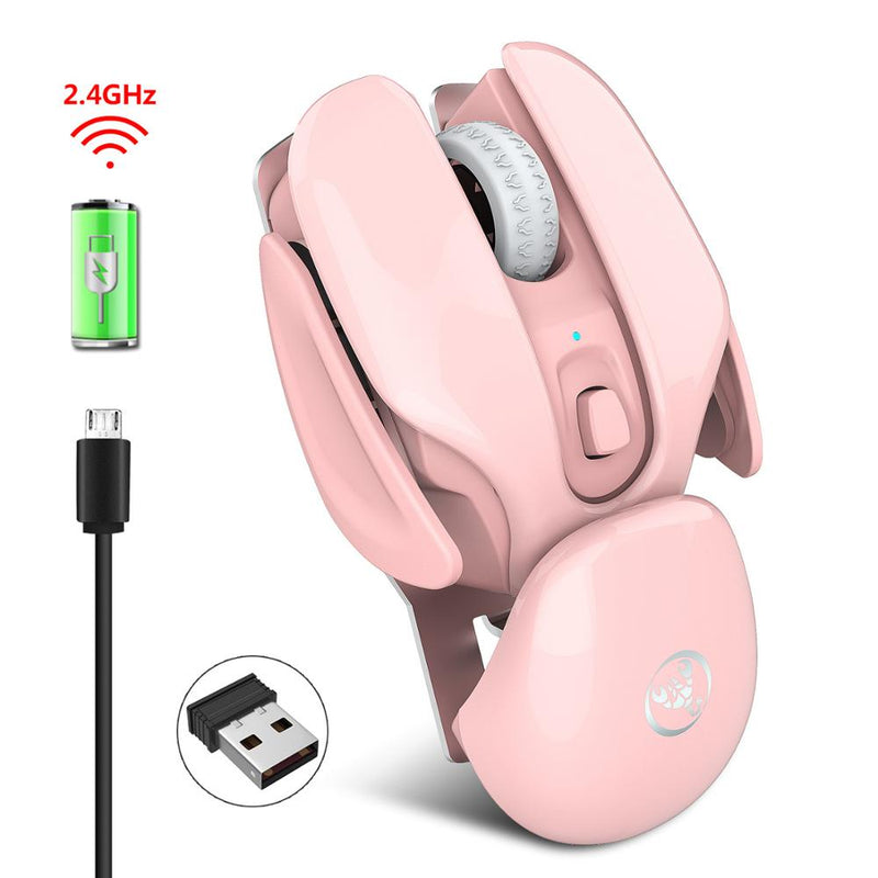 T37 Kabellose Maus USB1600dpi Wiederaufladbare Büro-USB-Maus 2.4G optische Maus, ergonomische Maus für Laptop-Desktop-Schlaf