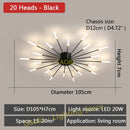 Lámpara de araña nórdica con luces LED para sala de estar, comedor, dormitorio, decoración del hogar, luces colgantes creativas modernas doradas o negras de lujo