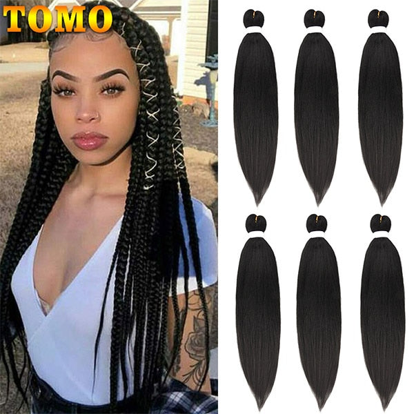 TOMO vorgestrecktes Flechthaar synthetisches langes professionelles Haar zum Flechten von Twist Itch Free Hot Water Setting Yaki Wave Hair