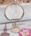 Sparkling High-grade Diamond Makeup Mirror Creative Rhinestone Mirrors Rotatable Girl Bling Room Table Makeup Decor Round Mirror