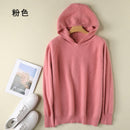 2021 Frühling Winter 100% Nerz Kaschmir Pullover Damen Gestrickt Mit Kapuze Warme Dame Grade Up Pullover und Pullover Weiche warme Oberteile