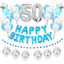 38pcs 32inch Happy 50 Birthday Foil Balloons Black Gold Latex Balloon Number 50th Years Old Party Decorations Man Woman Supplies