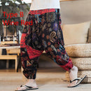 Baggy Cotton Linen Harem Pants Men Hip-hop Women Plus Size Wide Leg Trousers Casual Vintage Long Pants Pantalones Hombre 2022