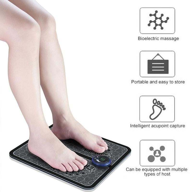Elektrische EMS-Fußmassage r Pad Fußmuskelstimulator Beinformung Fußmassage Massagematte Schmerzen lindern Schmerzen im Gesundheitswesen