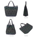 women handbags 3 pcs bag set luminous crossbody bags for women wallet 2021 Geometric shoulder bag female purse and handbag Tote