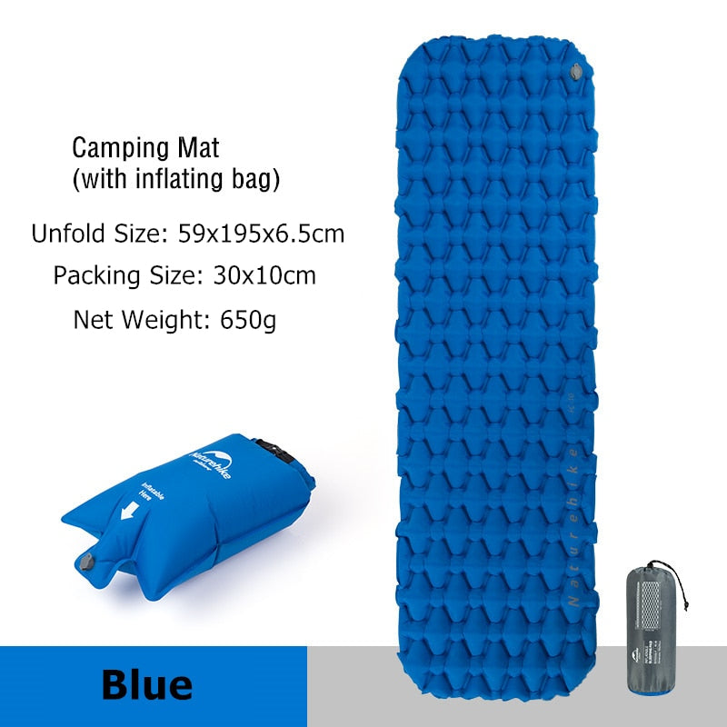 Naturehike Aufblasbare Matratze Luftmatratze Campingmatte Ultraleichte Campingmatratze Isomatte Campingbett Nylon Isomatte