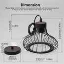 Retro Industrial Metal Pendant Light, Vintage Cage Ceiling Lamp, for Bar, Dining-room, Study, Kitchen, Bedroom,  220V/E27 Base