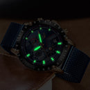 2022 New LIGE Blue Casual Mesh Belt Fashion Quartz Gold Watch Mens Watches Top Brand Luxury Waterproof Clock Relogio Masculino