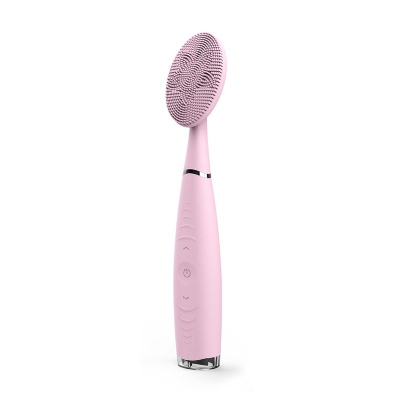 Facial Cleaning Brush Electric Cleaning Brush USB Rechargeable Waterproof Silicone Pore Cleaner Skin Massage Facial Cleansing