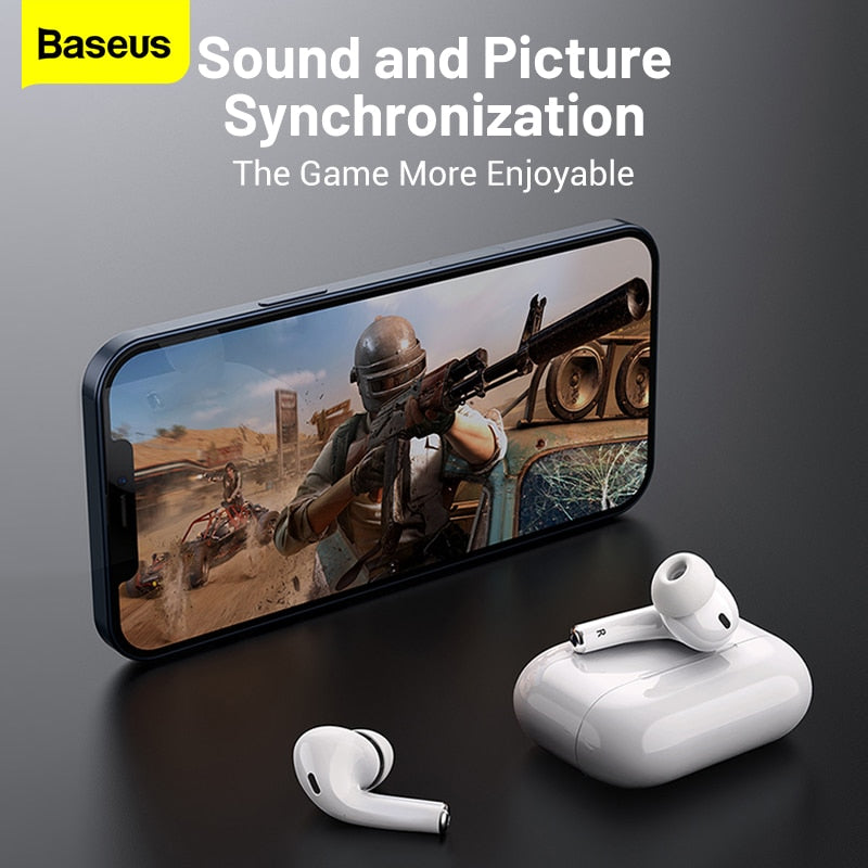 Auriculares inalámbricos Baseus W3 TWS True, auriculares Bluetooth con micrófono, auriculares manos libres para iPhone, Xiaomi, Huawei, auriculares para jugadores