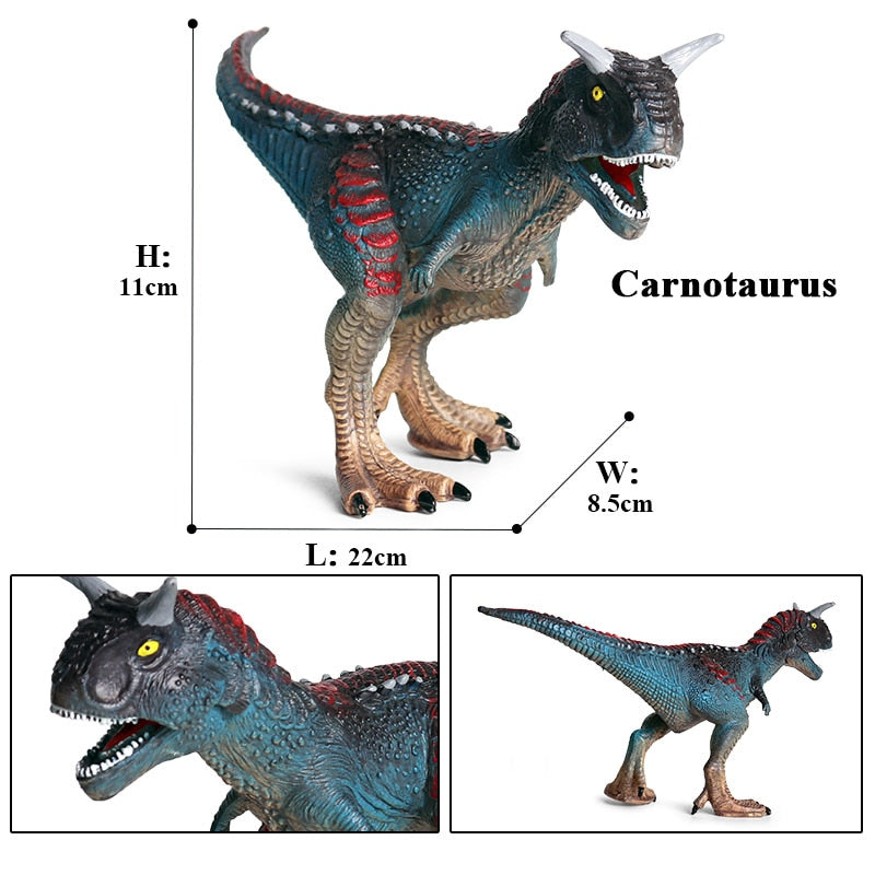 Oenux New Jurassic Dinosaur Carnivorous Carnotaurus Action Figure T-Rex PVC High Quality Collection Model Toys For Kids Gift