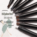 12PCS  Eyebrow Pencil Cosmetic  pencil  for eyeshadow Natural Long-Lasting Tattoo  eyebrows waterproof eyebrow makeup set beauty
