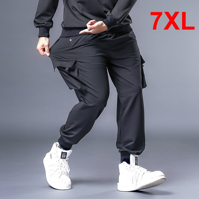 Baggy Pants Men Hip Hop Streetwear Cargo Pant Big Size 7XL Sweatpants Male Jogger Oversize Fashion Trousers Plus Szie HX530