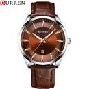 CURREN Relojes de cuarzo para hombres Correa de cuero Relojes de pulsera para hombres Marca de lujo superior Reloj de negocios para hombres 45 mm Reloj Hombres