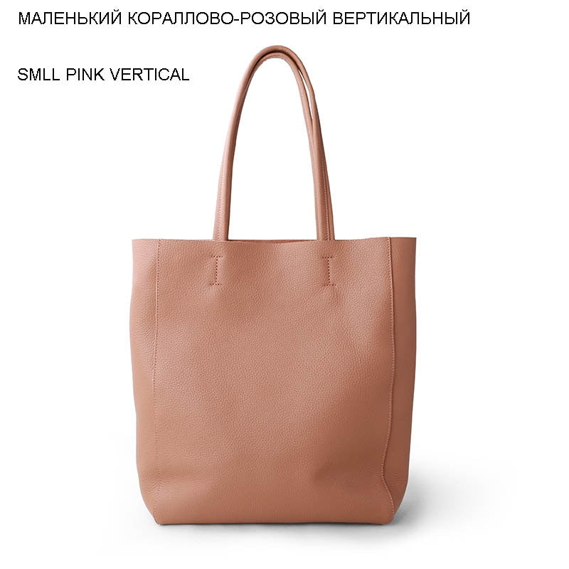 Bolso de hombro de cuero informal Simple para mujer, diseñador de marca de lujo, bolsos de mano de cuero genuino para mujer, bolso de viaje, bolso de mano grande para mujer