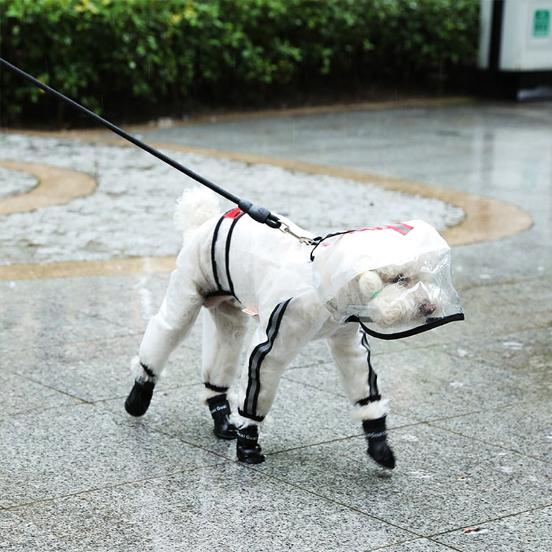 Chubasquero para perros grandes Hoopet, ropa para perros, chubasquero transparente, abrigo impermeable ligero, chubasquero para perros pequeños