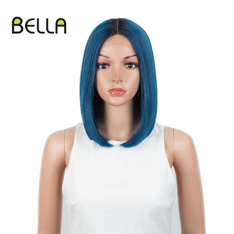 Bella Bob Perücke Synthetische Spitzeperücke Kurzer Blonder Bob Pink 613 Rote Zitrone Spitze Kurzes Haar 10-13 Zoll Perücken Für Frauen Lolita Cosplay