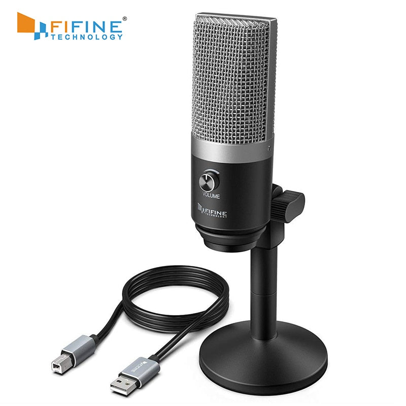 Micrófono USB FIFINE para computadora portátil y computadoras para grabar transmisión de voz en off Podcasting para audio y video K670
