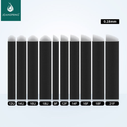 Super Sharp 0.18mm Black Nano Pin Microblading Needles Permanent Makeup Needle Eyebrow Manual Tattoo Needles Blade 3D Embroidery