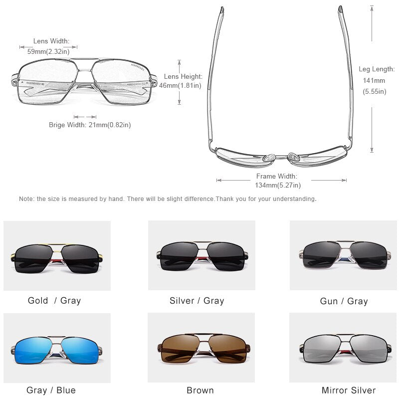 Gafas de sol polarizadas KINGSEVEN de aluminio para hombre, marca de diseño rojo, gafas de sol con revestimiento de espejo, gafas de sol 7719