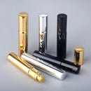 50 unids/lote, botella de Perfume de 10ML, vidrio chapado UV recargable con atomizador de aluminio, botellas de Spray, contenedores vacíos de muestra