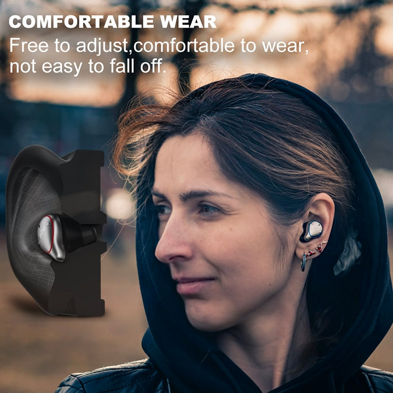 Mifo O5 Bluetooth 5.0 True Wireless Earbuds Ausgewogener Bluetooth-Kopfhörer Sport-Stereo-Kopfhörer mit Ladebox 2020 Verbessert