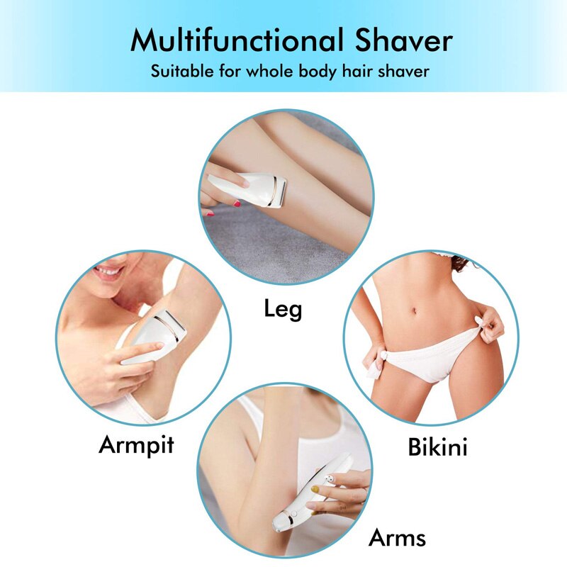 Electric Epilator Painless Women Bikini Electric Razor Shaver Hair Removal Trimmer For Legs Underarm Waterproof LCD USB Charging