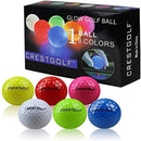 Crestgolf Flashing Golf Ball Night Glow Flash Light Glow LED Golf Ball-Six Color for Your Choice
