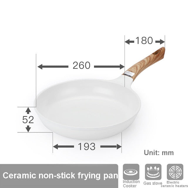 Ceramic Frying Pan Cookware Set Pot and Non Stick Cooking Pan Set Breakfast Crepe Pan Honeycomb Wok Japanese Kitchen Enamel Pan