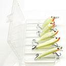 Hard/Luminous/Fake/Artificial Bait Kit Wobbler Tackle Box Minnow Popper Crank Pencil Vib Winter 5PCS Night Fishing Lures Set