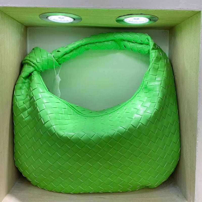 2022 New Hobo PU Woven Taschen Crossbody Geknoteter Griff Lässige Handtasche Dumpling Handtasche Tote Hubo Bag