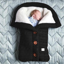 Autumn and Winter Stroller Baby Sleeping Bag Outdoor Button Baby Knitted Sleeping Bag Wool Brushed and Thick Baby&