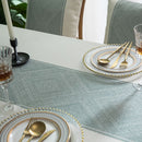 Cotton Geometric Jacquard Fabric Tablecloth Linen Rectangular Home Decoration Table Cover With Tassel For Banquet Party Nappe