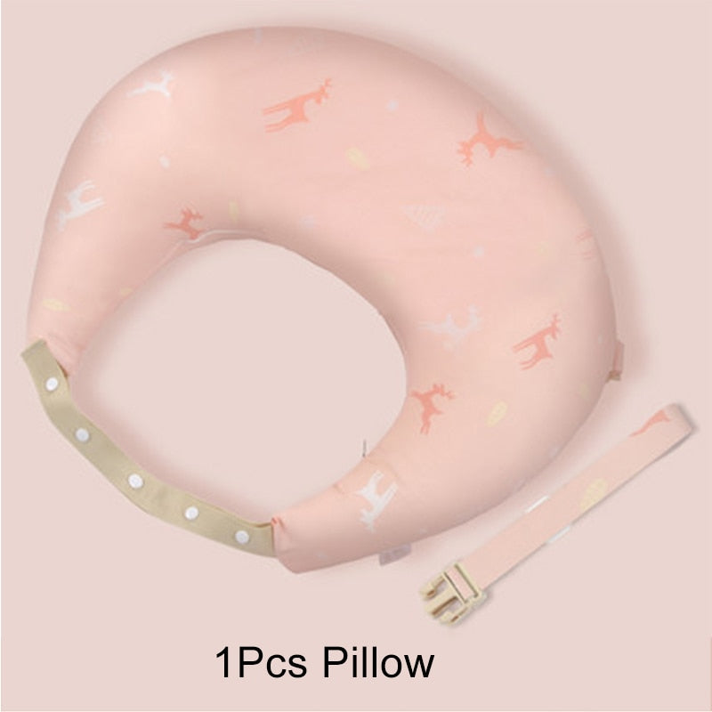 Almohada de lactancia multifunción, almohada de lactancia de maternidad para bebé, cojín de cintura ajustable para mujer embarazada, funda lavable en capas