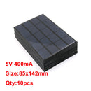 10pcs x 5VDC Solar Panel Power bank 150 160 200 250 500 840 mA Solar Panel 5V Mini Solar Battery cell phone charger portable