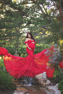 Long Maternity Photography Props Pregnancy Dress For Photo Shooting Off Shoulder Pregnant Dresses For Women Maxi Maternity Gown