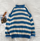 Contrast Stripe Knitted Sweater Autumn Winter 6 Color Men And Women&