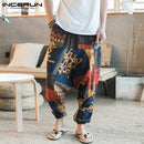 Baggy Cotton Linen Harem Pants Men Hip-hop Women Plus Size Wide Leg Trousers Casual Vintage Long Pants Pantalones Hombre 2022