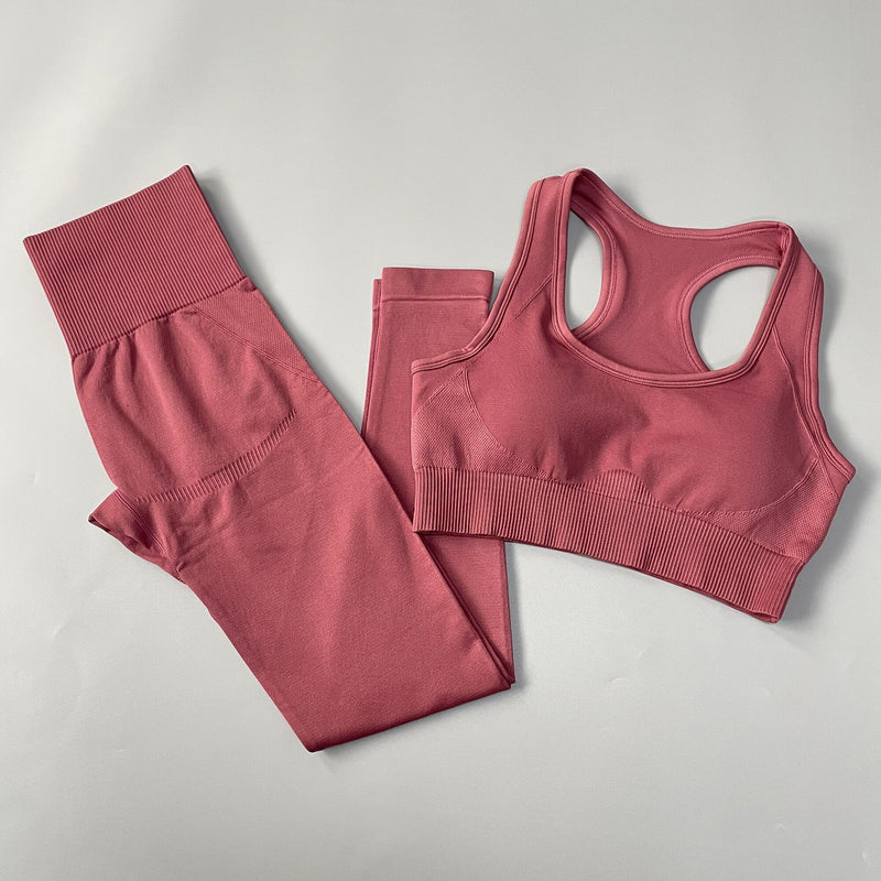 Fitness Women Yoga Set Seamless Sportswear Workout Sport Leggings+Top+Bra Gym Set Woman Gym Clothing Shorts Sets 2021 HOT