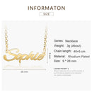 Personalized Copper Custom Made Nameplate Pendant Necklace 3 Colors Women Customized Letter Necklaces Anniversary Jewelry