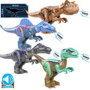 Neue Jurassic Dinosaurier Regenwald Tiere DIY Blöcke Dinosaurier Mini Modelle Bausteinziegelsteine ​​Kind Dino Spielzeug Für Kinder