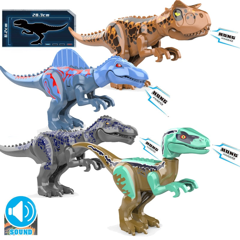 Nuevo dinosaurio Jurásico animales de la selva DIY bloques dinosaurios Mini modelos bloques de construcción ladrillos chico Dino juguetes para niños