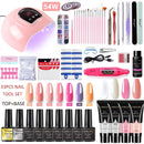 Juego de manicura para extensiones de uñas, juego de esmaltes de uñas de Gel, juego de acrílico, juego de Gel de uñas polivinílicas con lámpara de uñas LED UV, juegos de Gel, juego de herramientas para uñas
