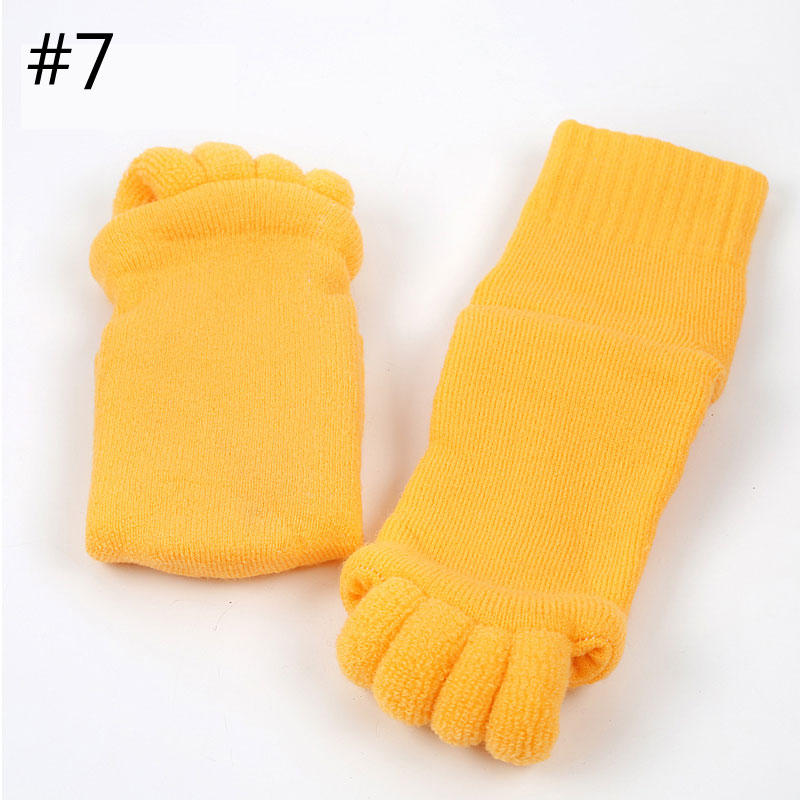 1Pair BYEPAIN Five Toes Separators Foot Sock Hallux Valgus Corrector Bunion Adjuster Foot Care Alignment Straightener Socks